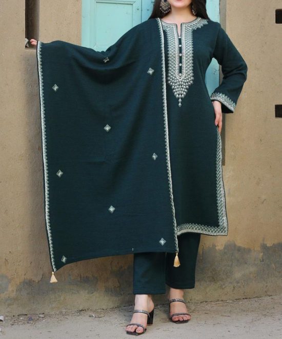 Emerald Noor Embroidered Suit Set