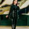 Emerald Velvet Embroidered Cord Set