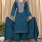 Teal Noor Embroidered Suit Set