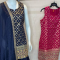 Noor Navy & Ruby Embroidered Kurta Set with Dupatta