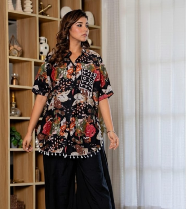Midnight Bloom Printed Cord Set