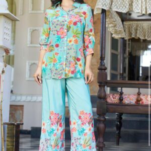 FLORAL PRINTED CORD SET FOR SUMMERS